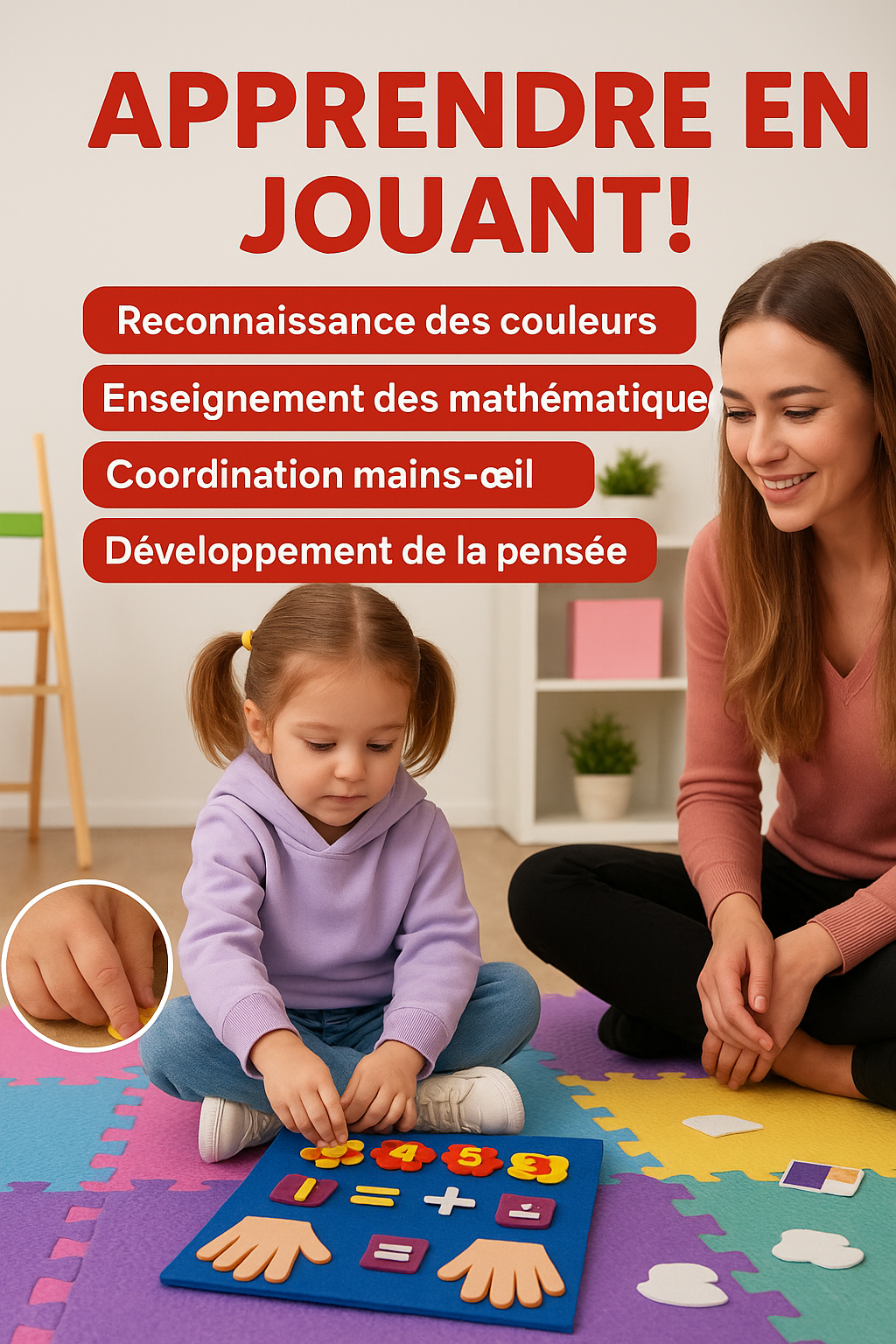 Tableau Magique des Chiffres Montessori – Apprendre à Compter & Calculer (3–6 ans)
