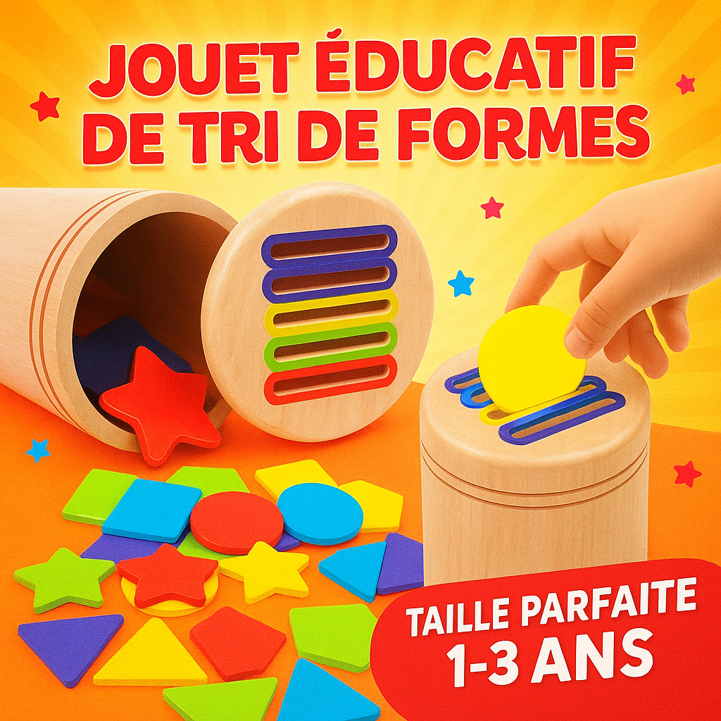Jouet d’Apprentissage Montessori en Bois – Créativité & Motricité (2–5 ans)