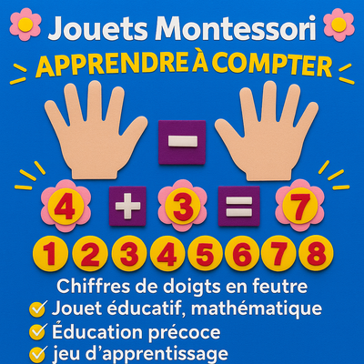 Tableau Magique des Chiffres Montessori – Apprendre à Compter & Calculer (3–6 ans)